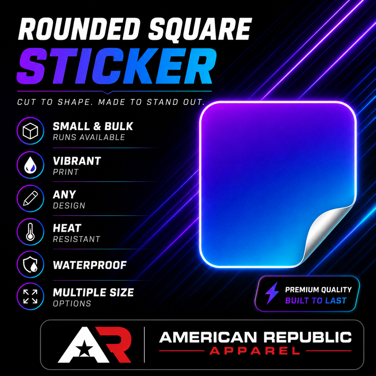 ROUNDED SQUARE STICKERS