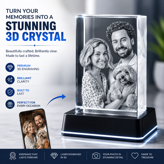 3D Crystal Rectangle Portrait
