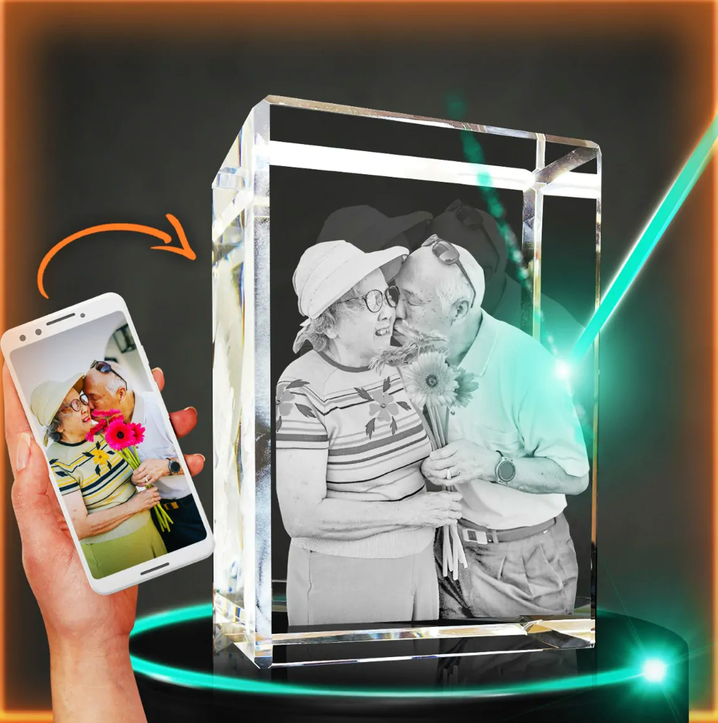 3D Crystal Rectangle Portrait