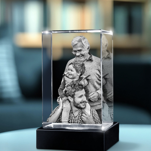 3D Crystal Rectangle Portrait