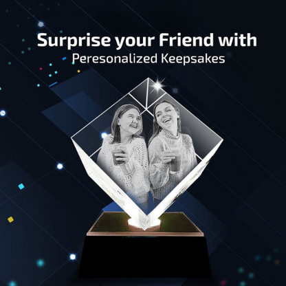 3D Crystal Cut Corner Diamond