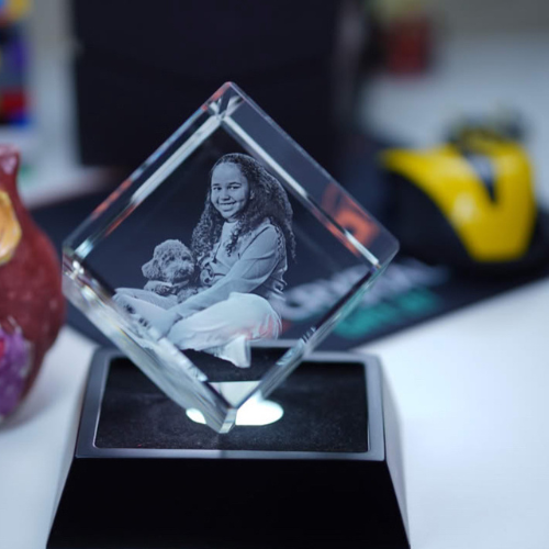 3D Crystal Cut Corner Diamond