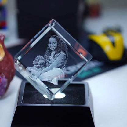 3D Crystal Cut Corner Diamond