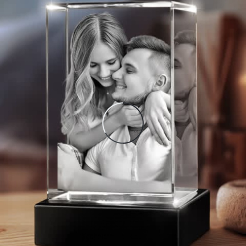 3D Crystal Rectangle Portrait