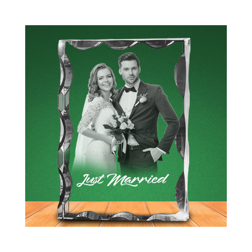 3D Notched Crystal Tall Portrait