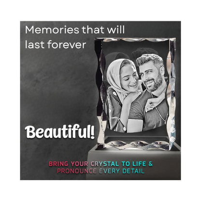 3D Notched Crystal Tall Portrait