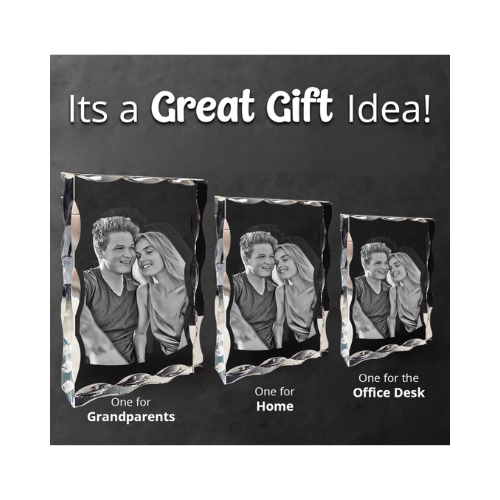 3D Notched Crystal Tall Portrait