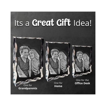 3D Notched Crystal Tall Portrait