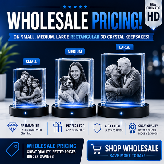 3D Crystal Rectangle Portrait