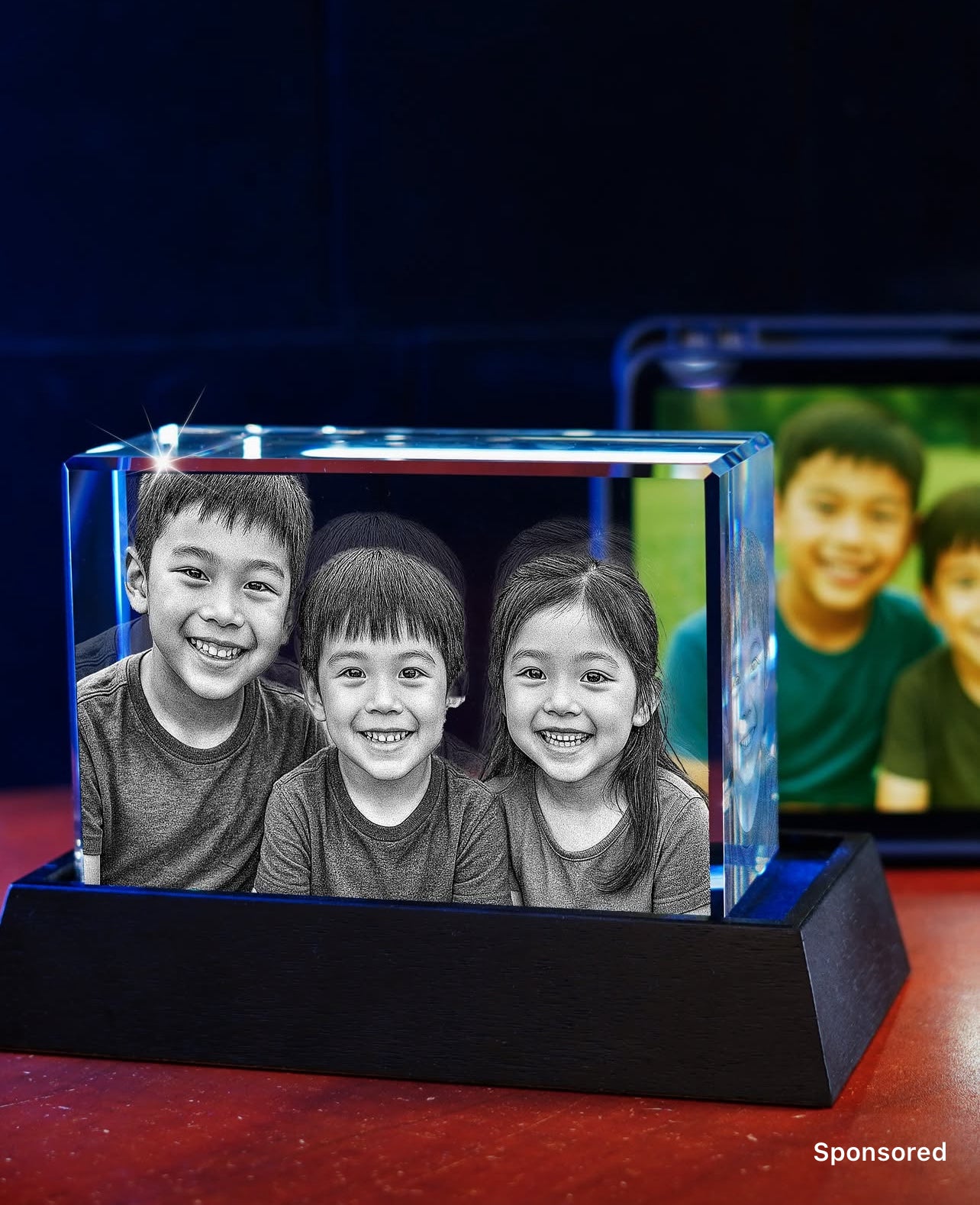 3D Crystal Rectangle Portrait