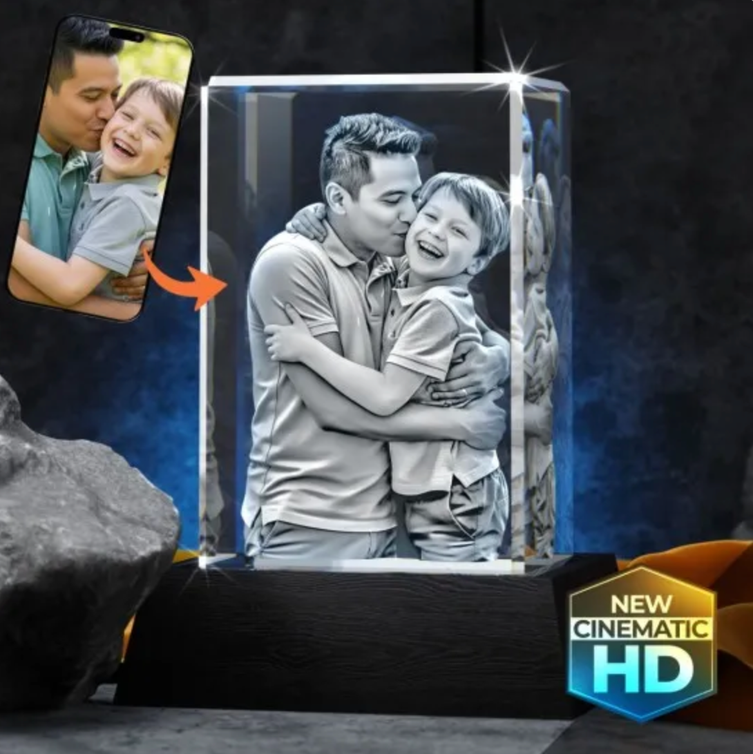 3D Crystal Rectangle Portrait